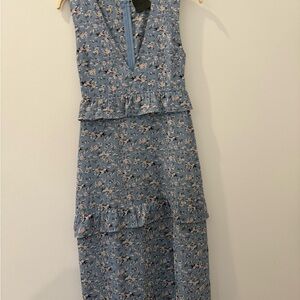 Floral Blue Maxi Dress